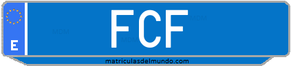 Matrícula de taxi FCF