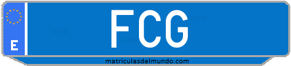 Matrícula de taxi FCG