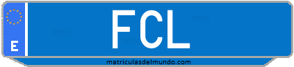 Matrícula de taxi FCL