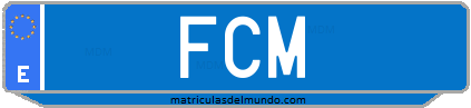 Matrícula de taxi FCM