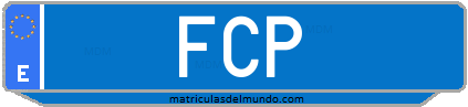 Matrícula de taxi FCP
