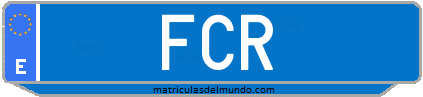 Matrícula de taxi FCR