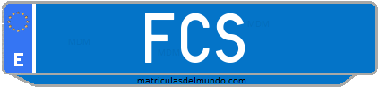 Matrícula de taxi FCS