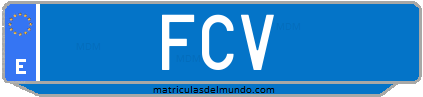Matrícula de taxi FCV