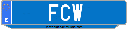 Matrícula de taxi FCW