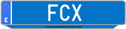Matrícula de taxi FCX