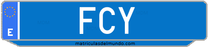 Matrícula de taxi FCY