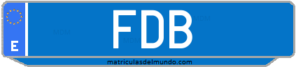 Matrícula de taxi FDB