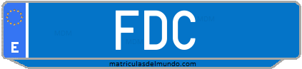 Matrícula de taxi FDC