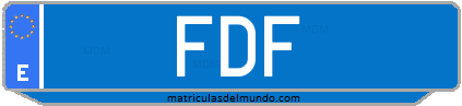 Matrícula de taxi FDF