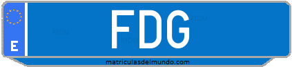 Matrícula de taxi FDG