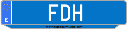 Matrícula de taxi FDH