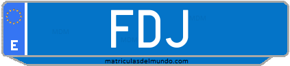 Matrícula de taxi FDJ