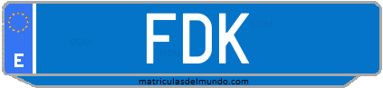 Matrícula de taxi FDK