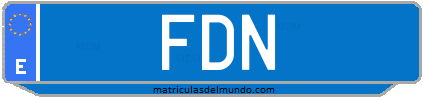 Matrícula de taxi FDN