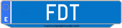 Matrícula de taxi FDT