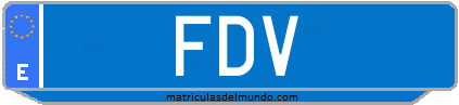 Matrícula de taxi FDV