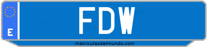 Matrícula de taxi FDW