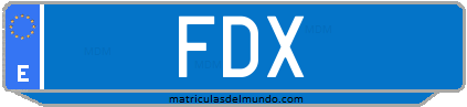 Matrícula de taxi FDX