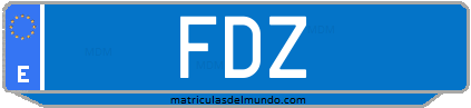 Matrícula de taxi FDZ