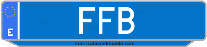 Matrícula de taxi FFB