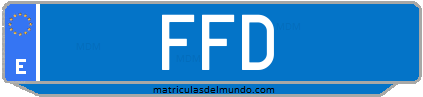 Matrícula de taxi FFD