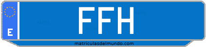 Matrícula de taxi FFH