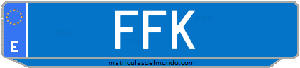 Matrícula de taxi FFK