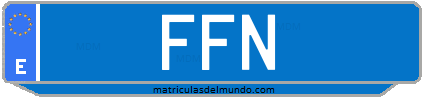 Matrícula de taxi FFN