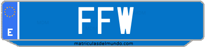 Matrícula de taxi FFW