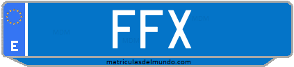 Matrícula de taxi FFX