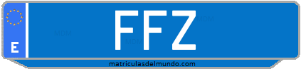 Matrícula de taxi FFZ