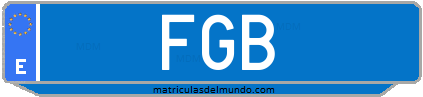 Matrícula de taxi FGB