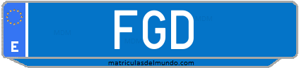 Matrícula de taxi FGD
