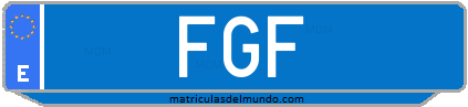 Matrícula de taxi FGF