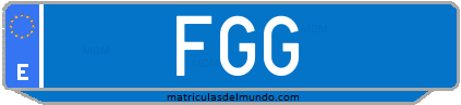 Matrícula de taxi FGG