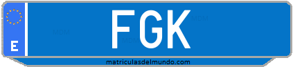 Matrícula de taxi FGK