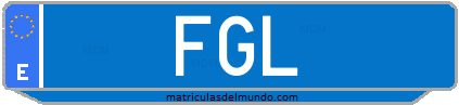 Matrícula de taxi FGL