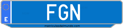 Matrícula de taxi FGN