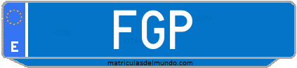 Matrícula de taxi FGP