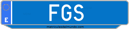 Matrícula de taxi FGS