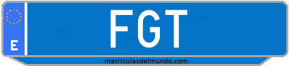 Matrícula de taxi FGT