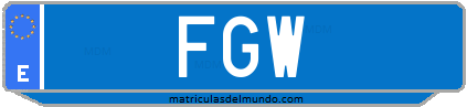 Matrícula de taxi FGW