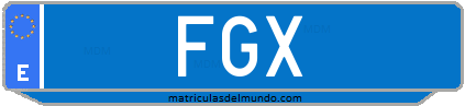 Matrícula de taxi FGX