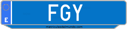 Matrícula de taxi FGY