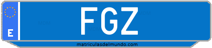 Matrícula de taxi FGZ