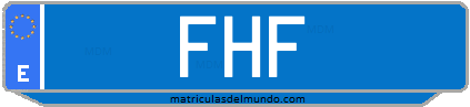 Matrícula de taxi FHF
