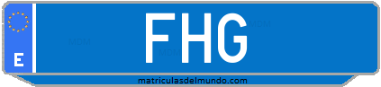 Matrícula de taxi FHG