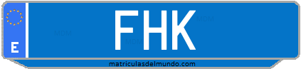 Matrícula de taxi FHK