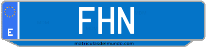 Matrícula de taxi FHN